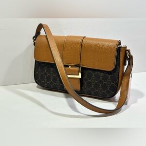 NANETTE LEPORE Fiona Logo Flap Baguette Shoulder Bag